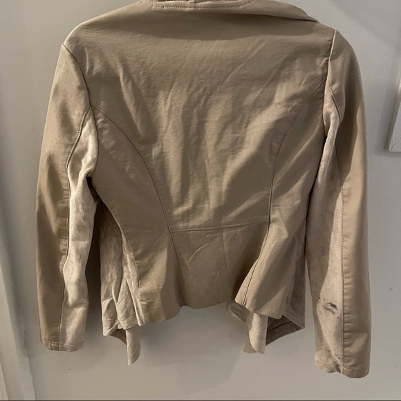 BLANKNYC FAUX SUEDE CARDIGAN W LEATHER SLEEVE - Picture 4 of 4